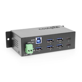 2-Port USB 3.2 Gen 1 Industrial Surface & DIN-Rail Mount Hub w/ Gigabit  Ethernet & DB9 Serial FTDI Chipset