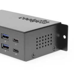 7-Port USB 3.2 Gen 2 2 Type-C 5 Type-A Industrial Surface & DIN-Rail Mount  Hub w/ ESD Surge Protection