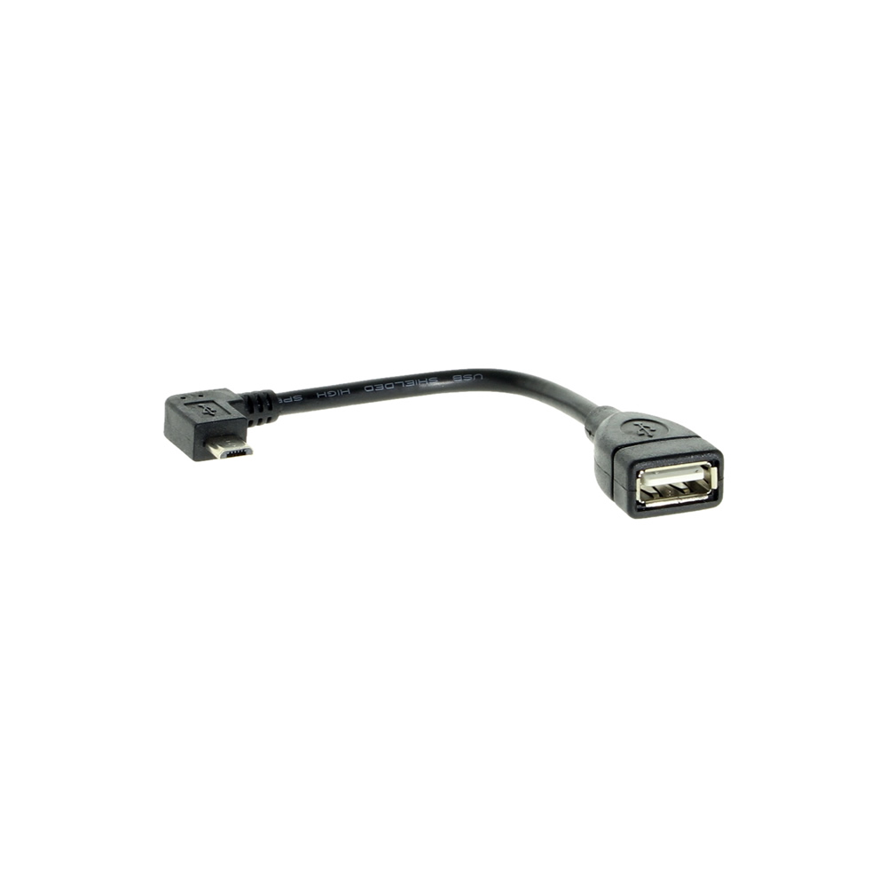 Mini USB Male To Female OTG Adapter Cable – For Mobile Phones & Tablets (Universal, Black)