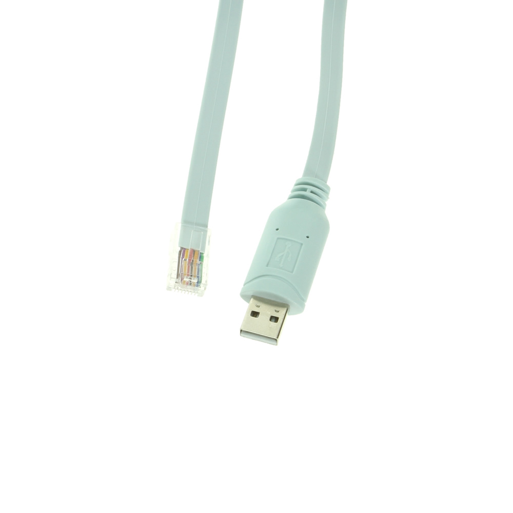 USB to RJ45 RS232 FTDI 6FT Blue Roll Over Console Cable - Coolgear