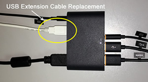 USB Extension Cables used on the Vive Link Box