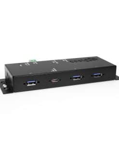 4 Port USB 3.2 Gen 1 Type-C Power Delivery Hub w/ ESD Surge Protection & Screw Locking Ports