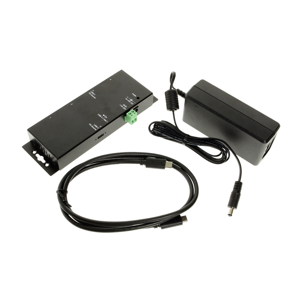 USBC 4 Port Power Delivery Hub with 2 Type C PD Ports and 3 USB 3.1