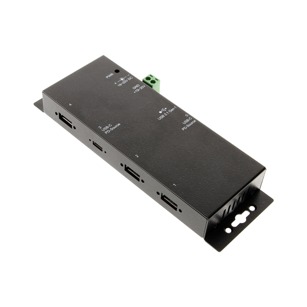 USBC 4 Port Power Delivery Hub with 2 Type C PD Ports and 3 USB 3.1 Type A Ports Coolgear
