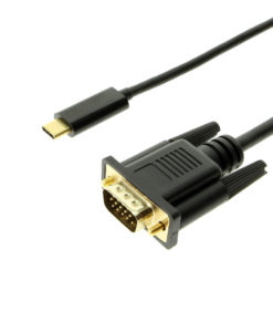 USB C to VGA gold plated connectors