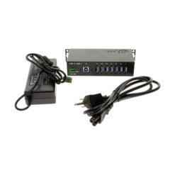 USB 3.0 7 port hub with power adapter