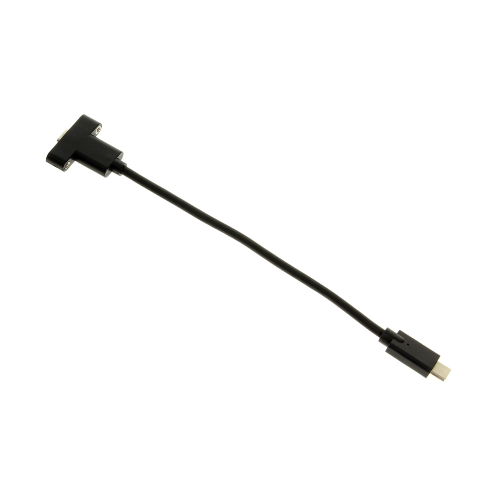 Coolgear USB 3.1 Type-C Male to Female Panel Mount Cable 36 inch 