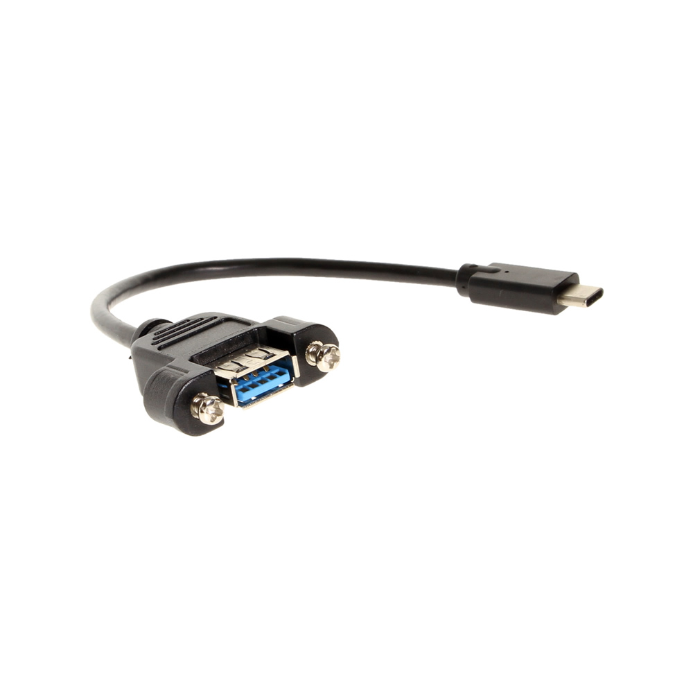 USB Panel Mount Extension 1 x Type C 3.0 and 1 x USB 3.0 A Male to Female  Cable - Coolgear