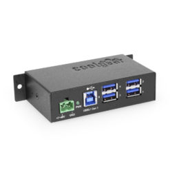 12 Port USB 3.2 Gen 1 Hub w/ ESD Surge Protection & DIN Rail Mounting Kit