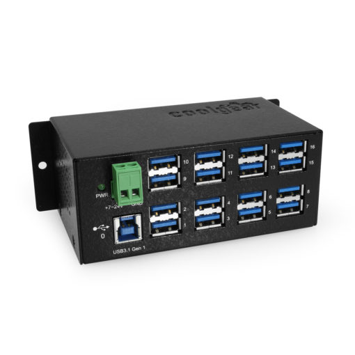 16 Port USB 3.2 Gen 1 Hub w/ ESD Surge Protection