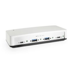 4 Port USB 3.2 Gen 1 Mini Powered Hub w/ ESD Surge Protection & Power Adapter