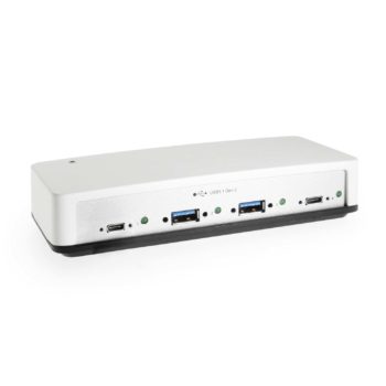 4 Port USB 3.2 Gen 2 Type-C Hub w/ Screw-Locking Ports & Status LEDs