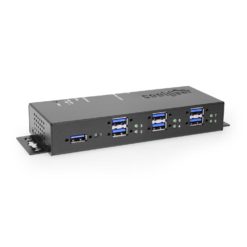 7 Port USB 2.0 Slim Powered Hub w/ Power Adapter hub