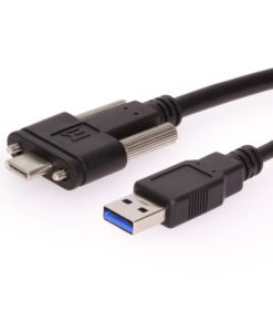 USB Type-C to A Dual Screw Lock Cable 5GB Data 3A Power