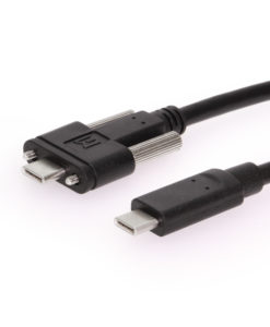 USB 3.1 Type-C to C Dual Screw Lock Cable 10GB Data 3A Power