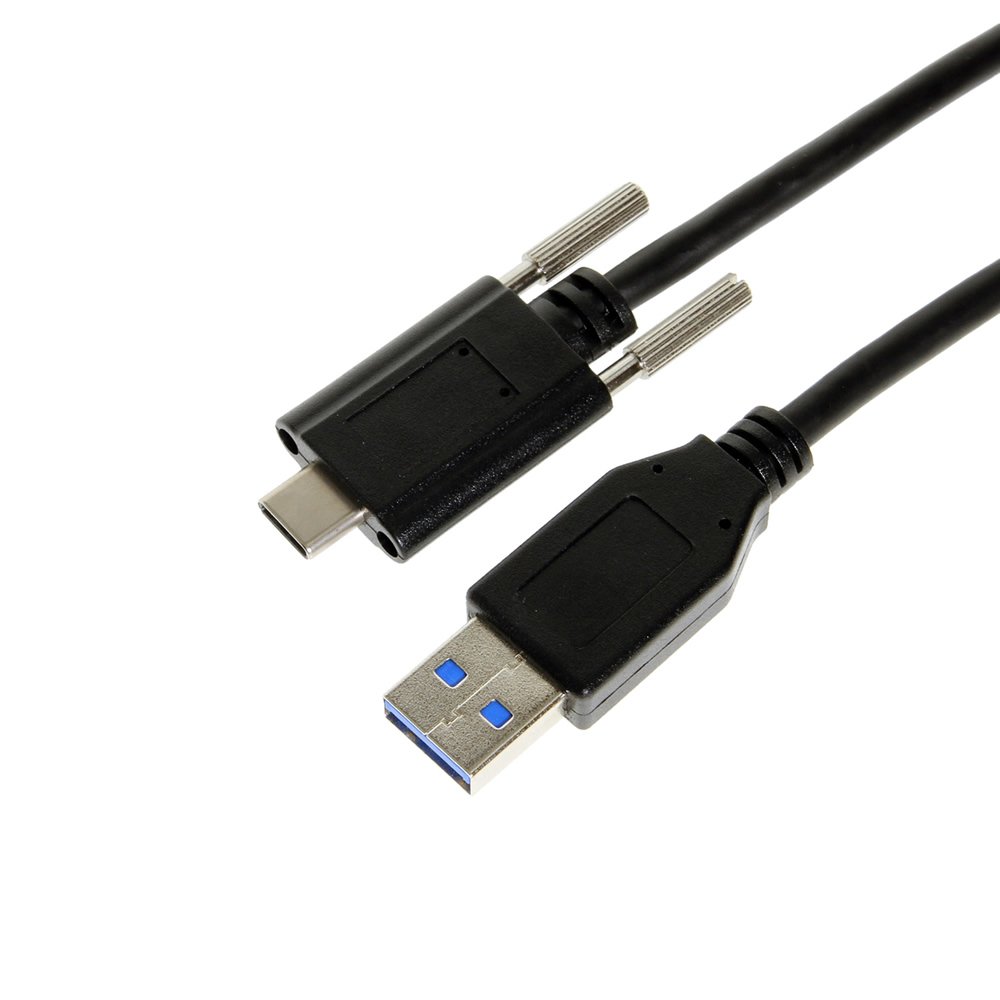 USB TypeC to A Dual Screw Lock Cable 5GB Data 3A Power Coolgear