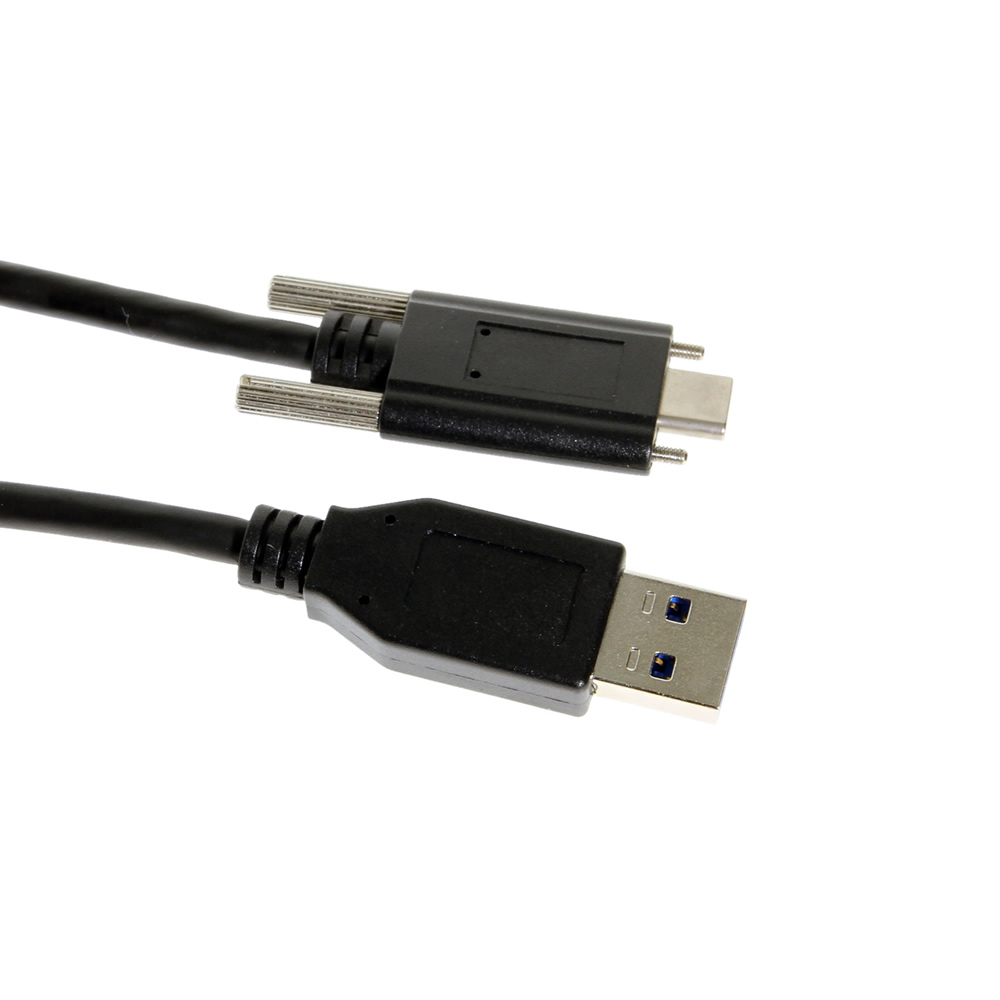 USB TypeC to A Dual Screw Lock Cable 5GB Data 3A Power Coolgear