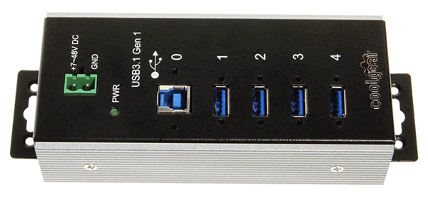 USB 3.1 gen1 4 port hub with mounting options