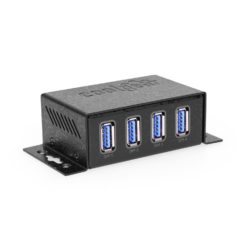 12 Port USB 3.2 Gen 1 Hub w/ ESD Surge Protection & DIN Rail Mounting Kit