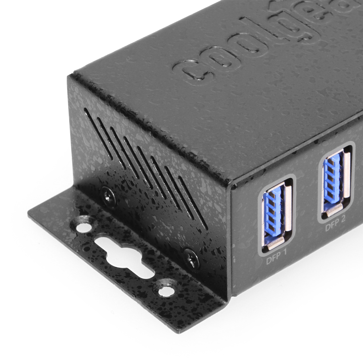 4-Port USB 3.2 Gen 2 3 Type-C 1 Type-A Industrial Surface & DIN-Rail Mount  Hub w/ ESD Surge Protection