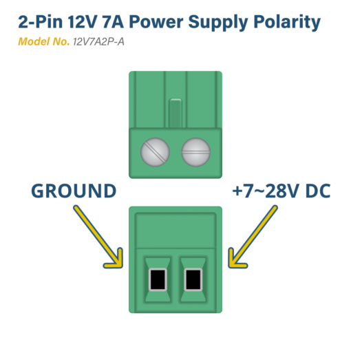 12V 6A Power Supply for 2 Pin USB Hub Power A Configuration