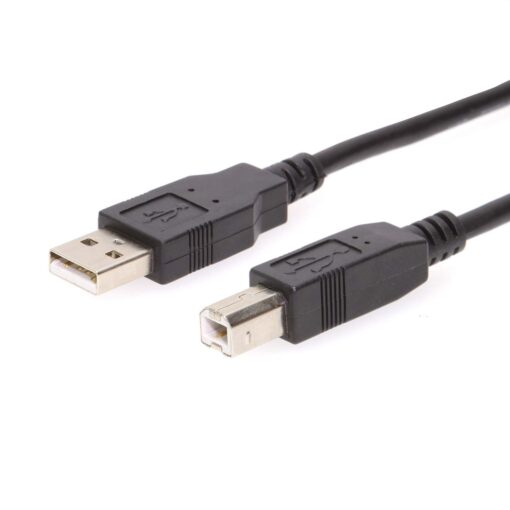 1ft Black USB 2.0 A to B Device Cable