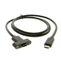 USB 3.1 Type-C male to female panel mount cable 36inch