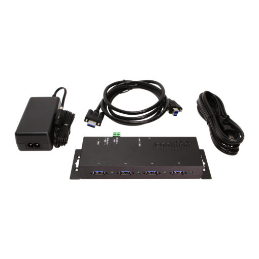 4 Port USB 3.2 Gen 1 Workstation Hub w/ ESD Surge Protection & Port Status LEDs