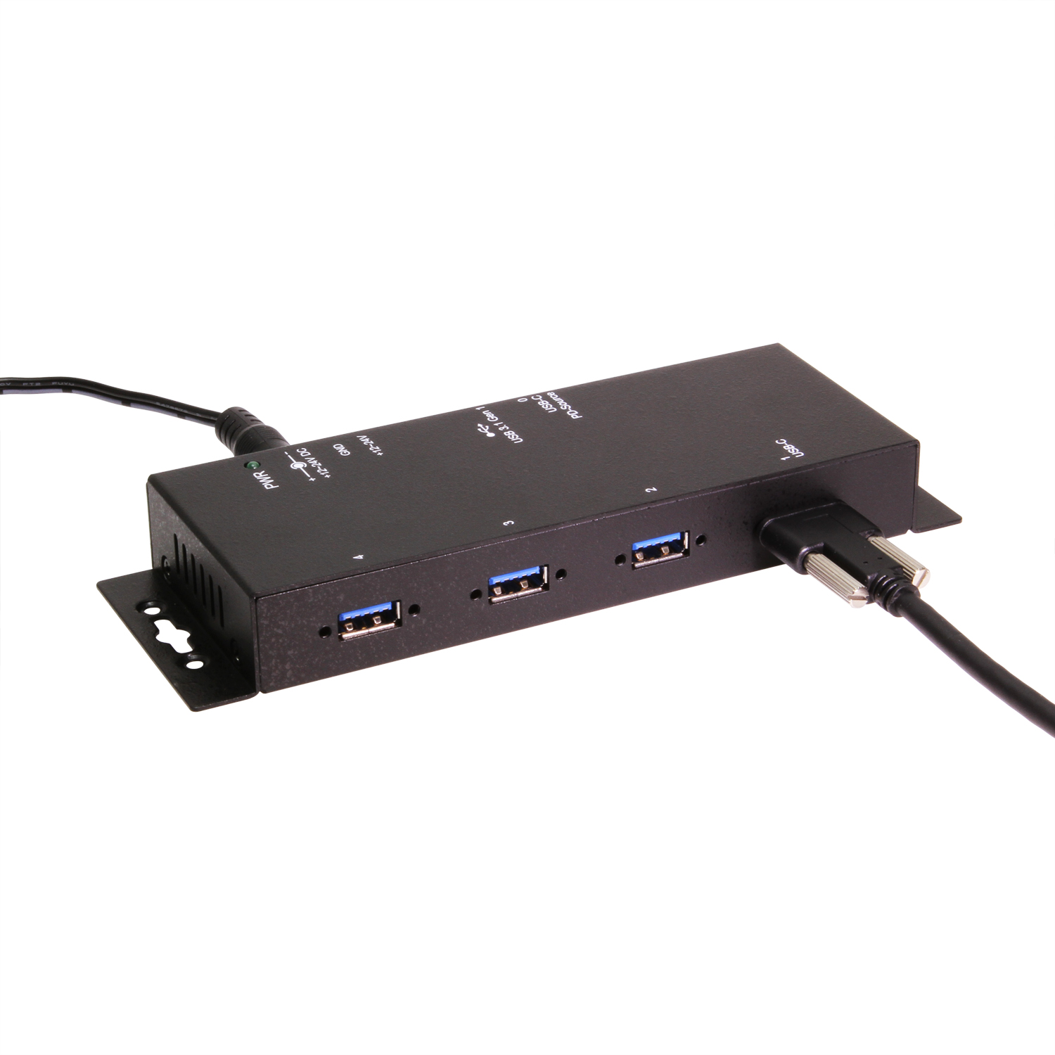 4 Port USB 3.2 Gen 1 Type-C Hub w/ ESD Surge Protection & Type-C Upstream