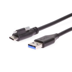 1.5ft (0.5m) USB 3.2 Gen 2 Type-C to C Dual Screw Lock Cable 10GB Data 5A Power