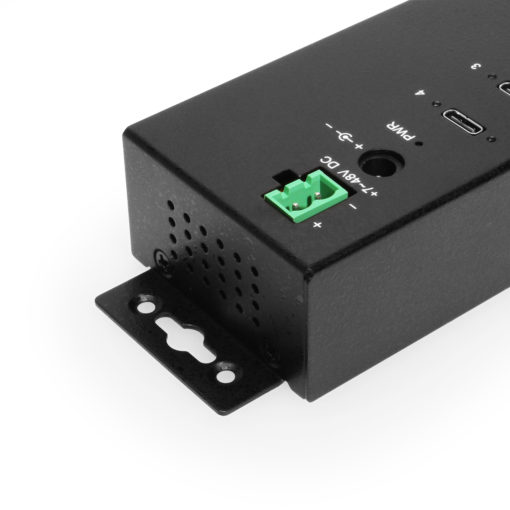 4 Port USB 3.2 Gen 1 Type-C Hub w/ ESD Surge Protection & Screw Locking Ports