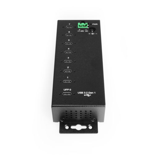 7 Port USB 3.2 Gen 1 Type-C Hub w/ ESD Surge Protection & Screw Locking Ports