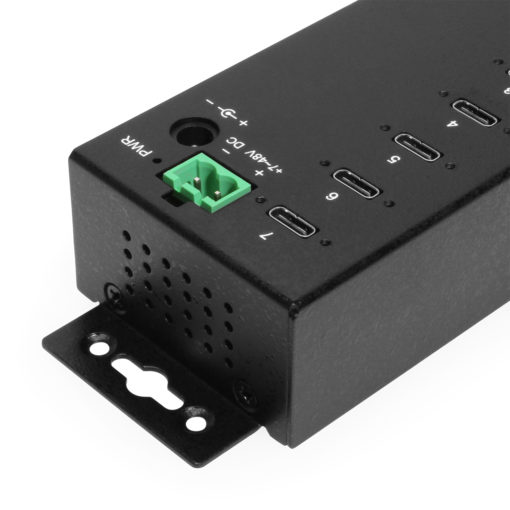 7 Port USB 3.2 Gen 1 Type-C Hub w/ ESD Surge Protection & Screw Locking Ports