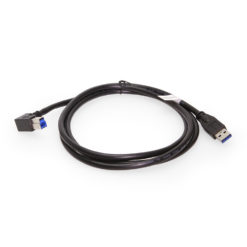5ft. USB 3.0 A to Left Angle B Male Cable, Black, 28/24AWG