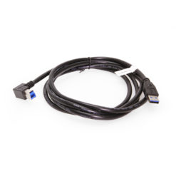 6ft. USB 3.0 A to Left Angle B Male Cable, Black, 28/24AWG