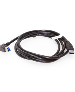 USB 3.0 A to Left Angle B Male Cable, Black, 28/24AWG