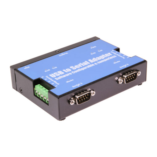 2-Port USB to Serial Adapter (RS-232/422/485) , DIN-rail