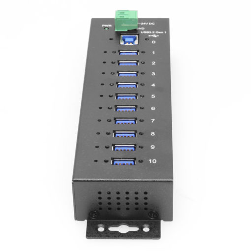 10 Port Managed USB 3.2 Gen 1 Hub w/ 15KV ESD Surge Protection