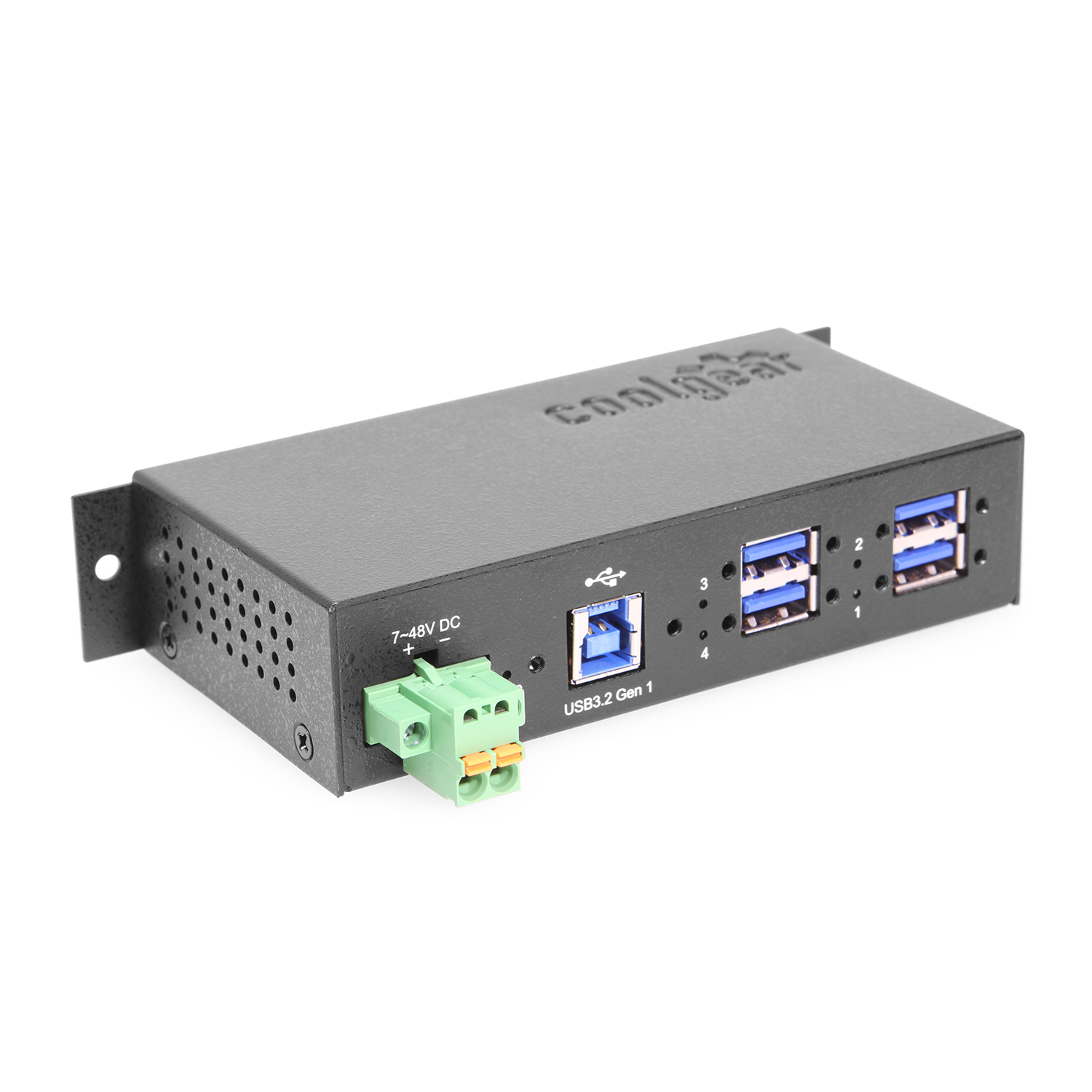 4 Port Managed USB 3.2 Gen 1 Hub w/ 15KV ESD Surge Protection - Coolgear