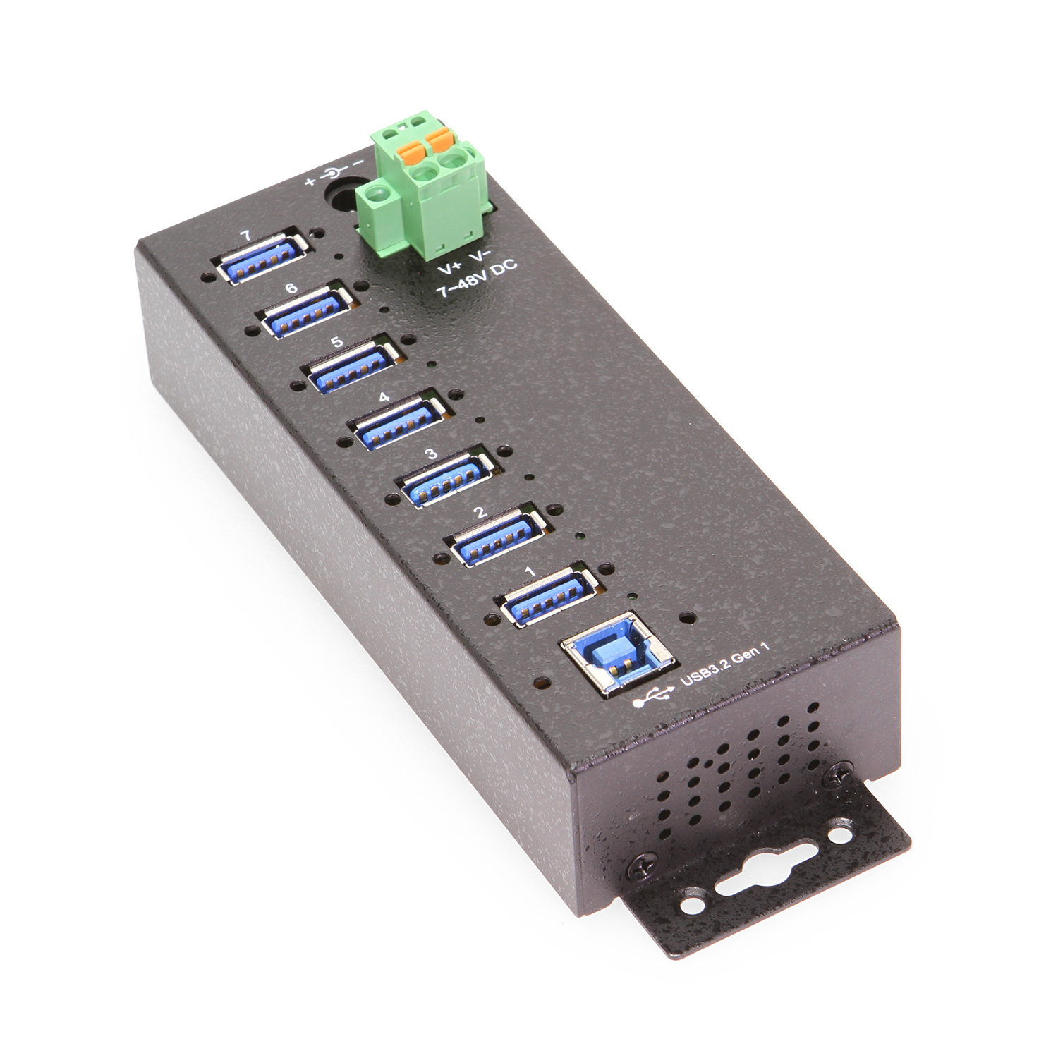 7 Port USB 3.2 Gen 1 Type-C Hub w/ ESD Surge Protection & USB-C Upstream