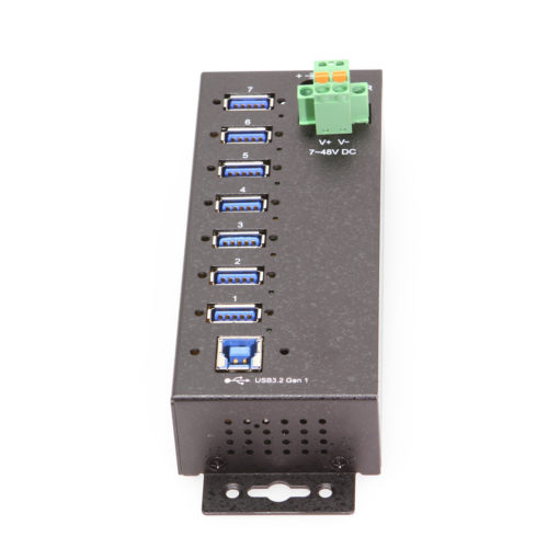 7 Port Managed USB 3.2 Gen 1 Hub w/ 15KV ESD Surge Protection