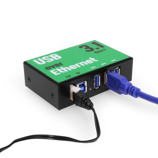 3 Port USB 3.2 Gen 1 Over IP Network Device Sharing Hub w/ Port Status LEDs