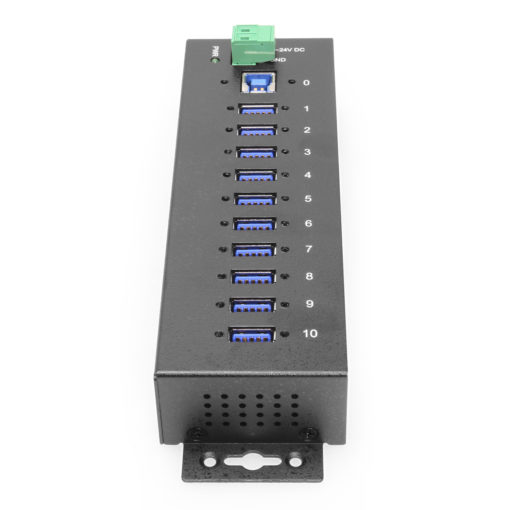 10 Port USB 3.2 Gen 1 Hub w/ ESD Surge Protection & Screw Locking Ports