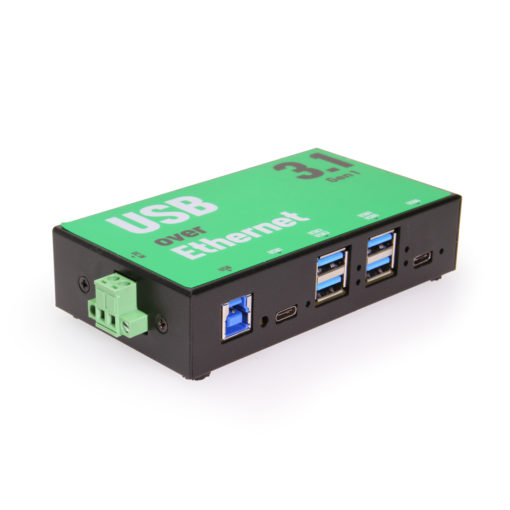 6 Port USB 3.2 Gen 1 Over IP Network Device Sharing Type-C Hub w/ Port Status LEDs