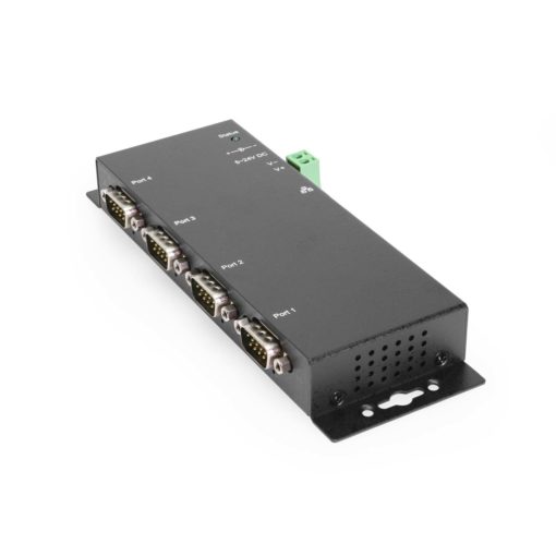 4-Port RS-232 / RS-422 / RS-485 Serial to Ethernet Device Server, PoE Powered