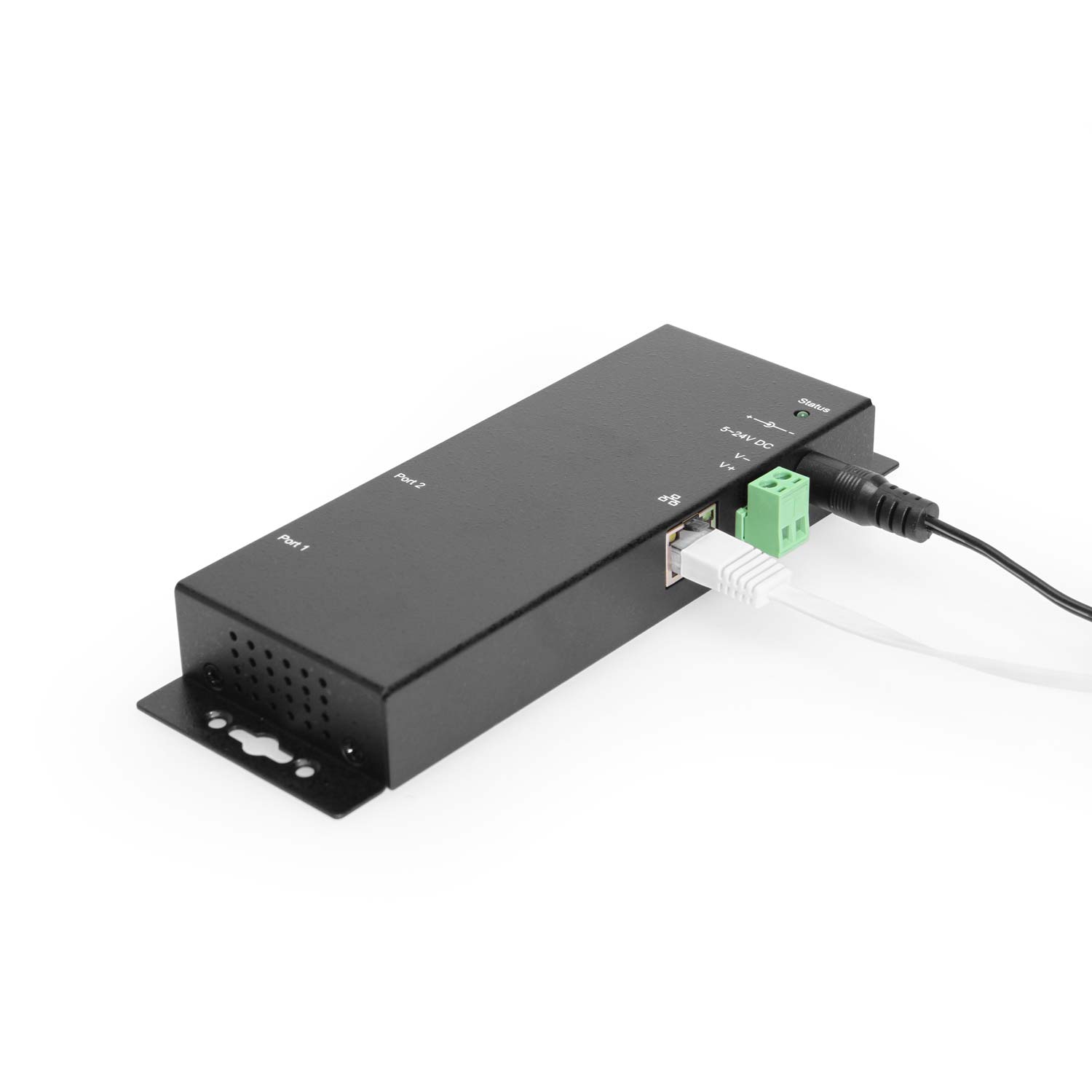 2-Port USB 3.2 Gen 1 Industrial Surface & DIN-Rail Mount Hub w/ Gigabit  Ethernet & DB9 Serial FTDI Chipset