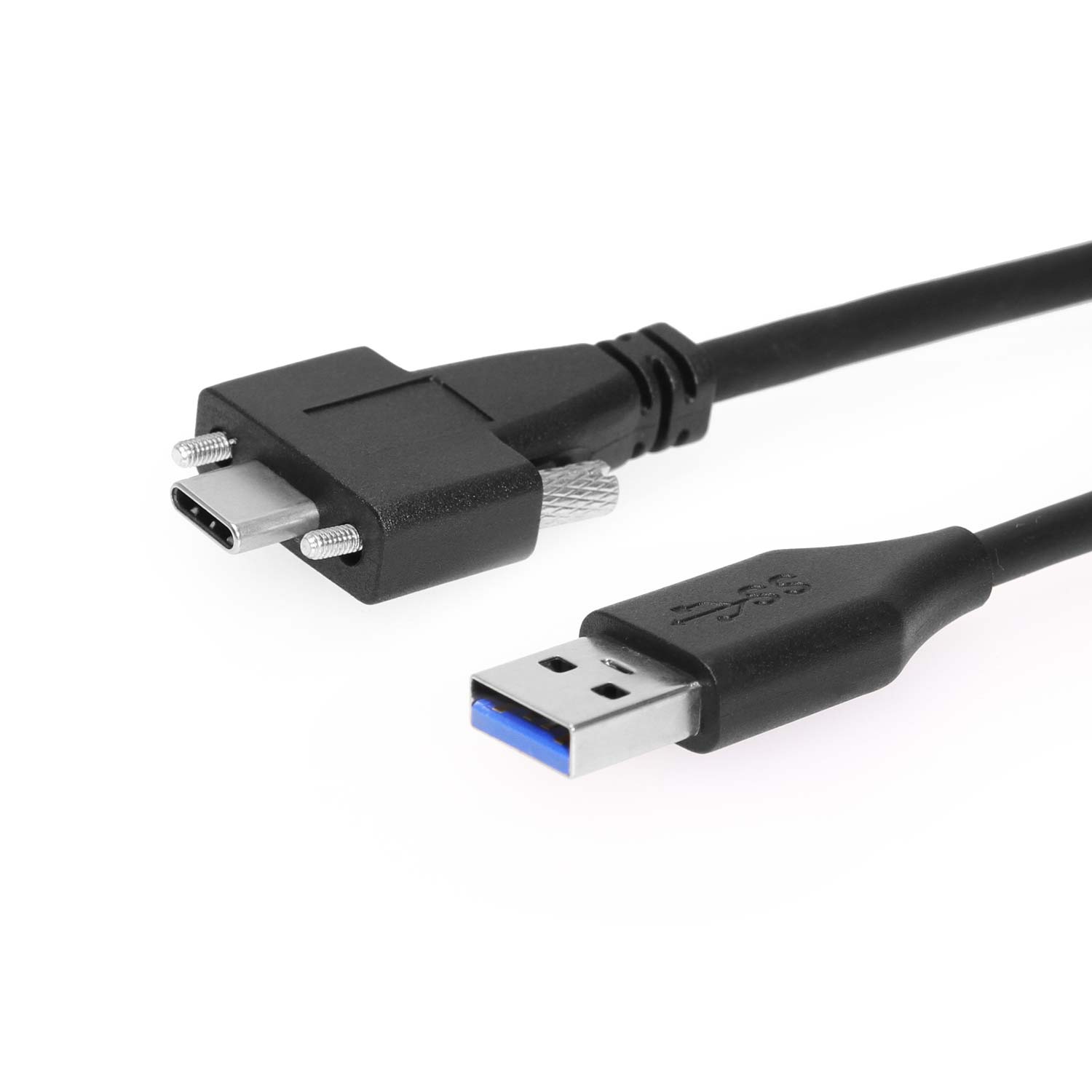 1.5ft (0.5m) USB 3.2 Gen 1 Type-C to Dual Screw Lock Cable 5GB Data 3A Power - Coolgear