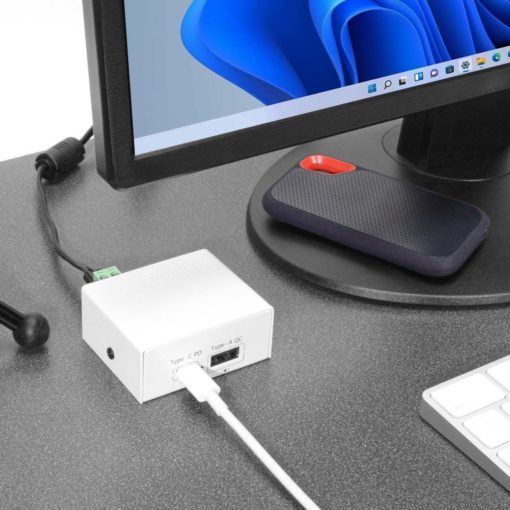 ChargeIT! Mini Desktop 75W Dual Port USB-A & USB-C PD Charger w/ PPS & QC4.0 Support