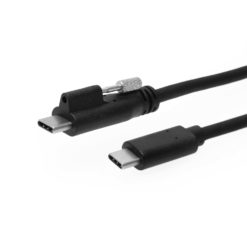 1.5ft (0.5m) USB Single Screw Lock Type-C to C Male Cable 10GB Data 3A Power