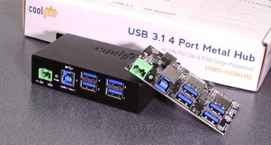 4 Port USB 3.2 Gen 1 Hub PCBA w/ ESD Surge Protection & Port Status LEDs